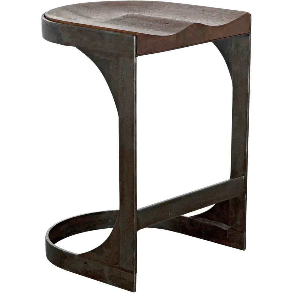 Baxter Wood and Steel Counter Stool - LOOMLAN - Noir - Counter Stools