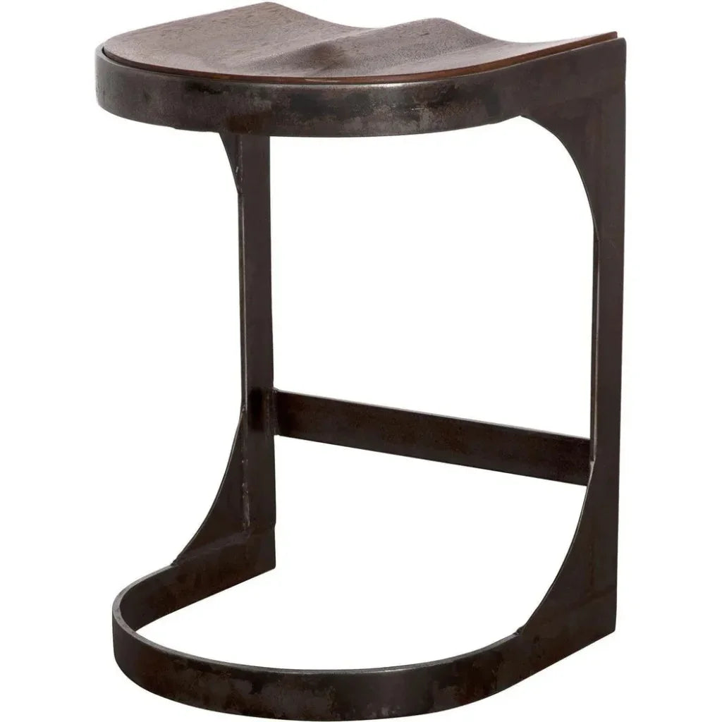 Baxter Wood and Steel Counter Stool - LOOMLAN - Noir - Counter Stools