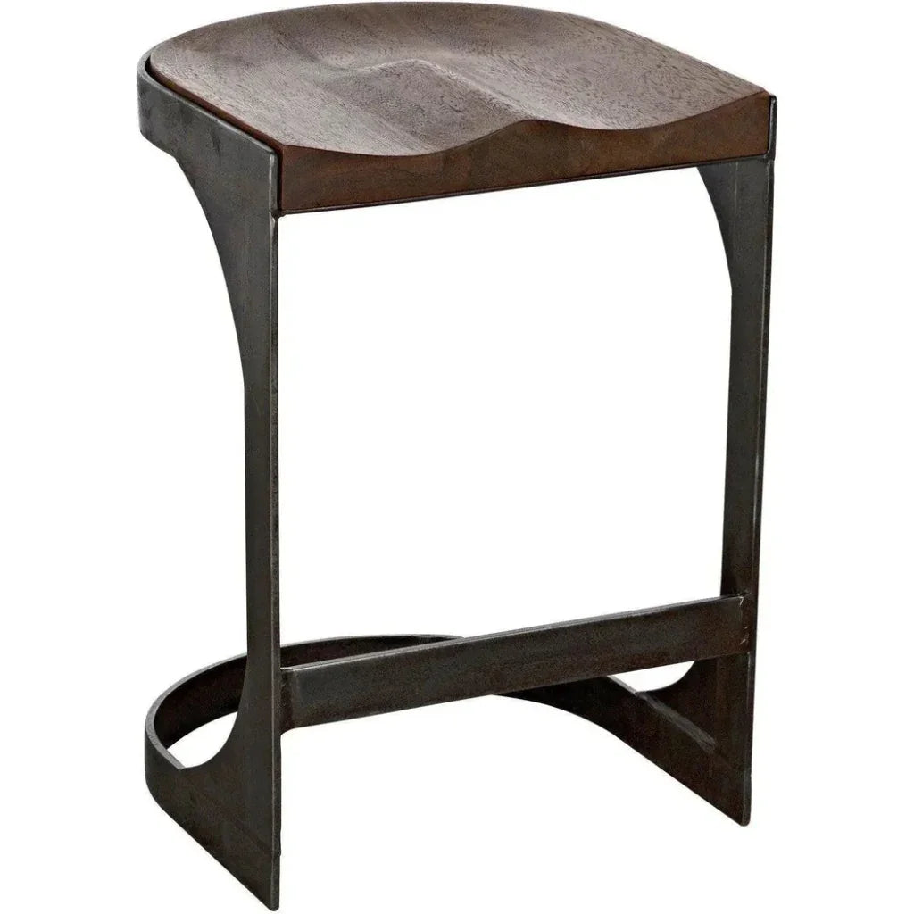 Baxter Wood and Steel Counter Stool - LOOMLAN - Noir - Counter Stools