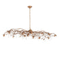 Bay Laurel Leaf Crystal Golden Chandelier
