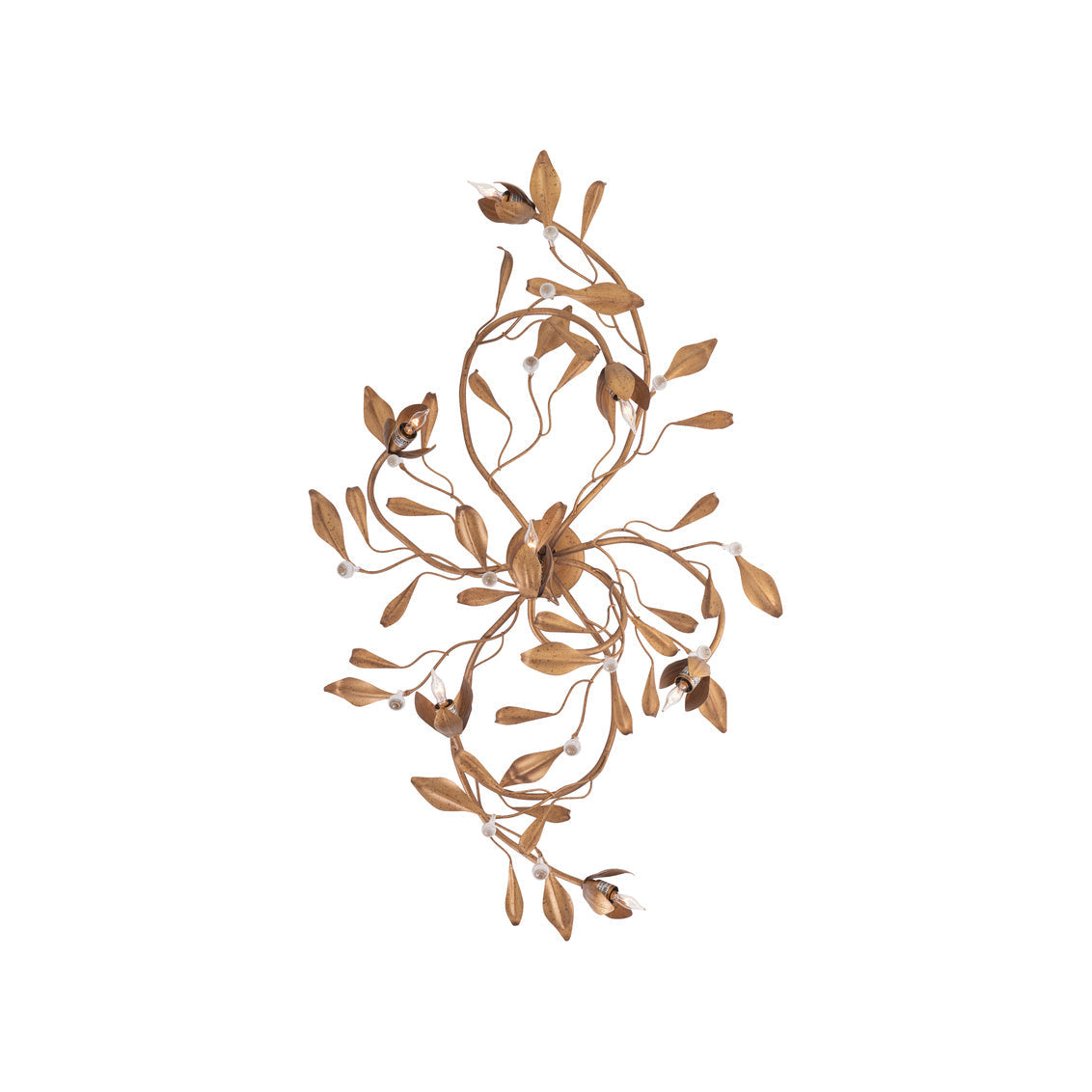 Bay Laurel Leaf Iron Flush Mount-Flush Mounts-Chelsea House-LOOMLAN