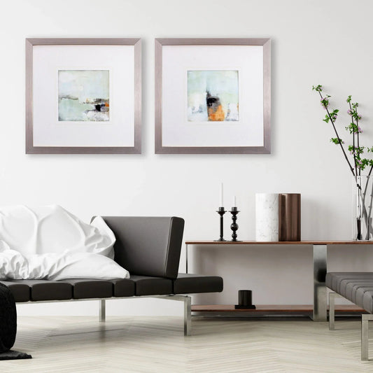 Bay View Morning Turquoise Framed Wall Art 2PC