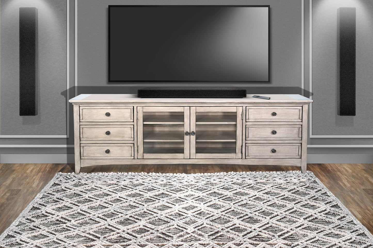Baycrest Six Drawers Wood Media Console