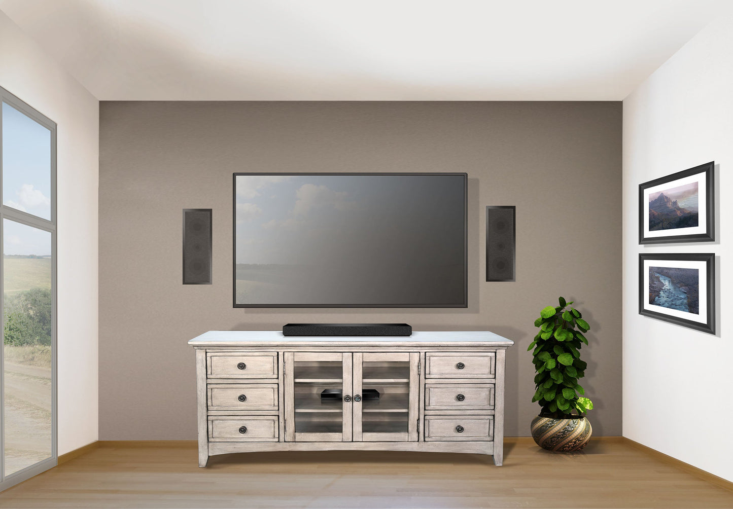 Baycrest Two Doors Brown Media Console