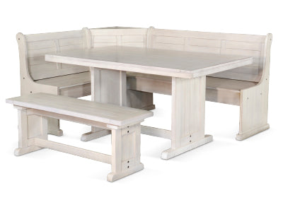 Bayside Cream Breakfast Nook Dining Set-Dining Table Sets-Sunny D-LOOMLAN