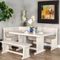 Bayside Cream Breakfast Nook Dining Set-Dining Table Sets-Sunny D-LOOMLAN