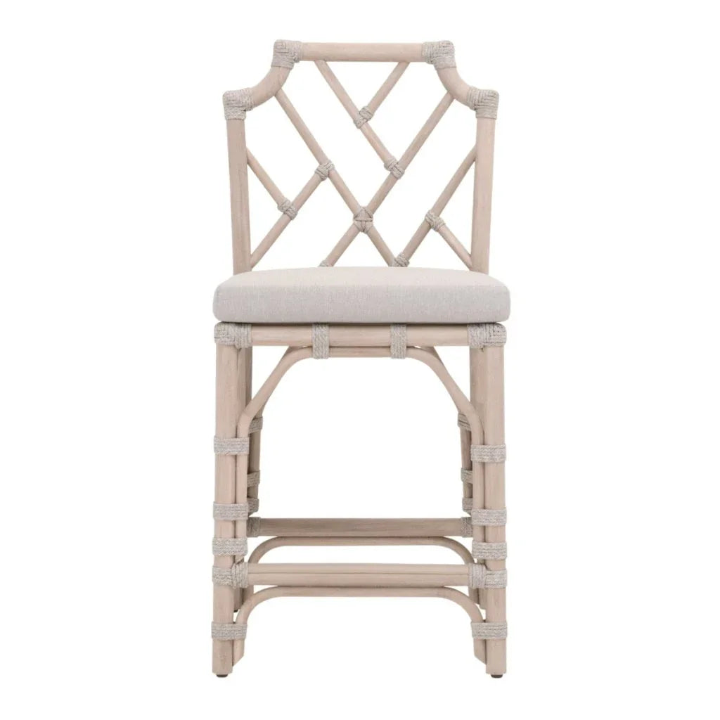 Bayview Olefin Fabric Outdoor Counter Stool-Outdoor Counter Stools-Essentials For Living-LOOMLAN