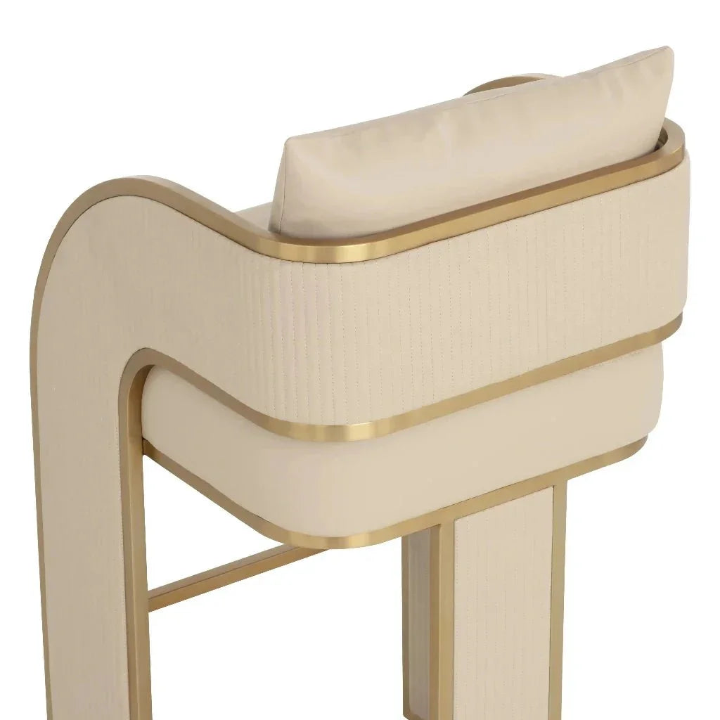 Baz Leather Barstool - LOOMLAN - SUNPAN - Bar Stools