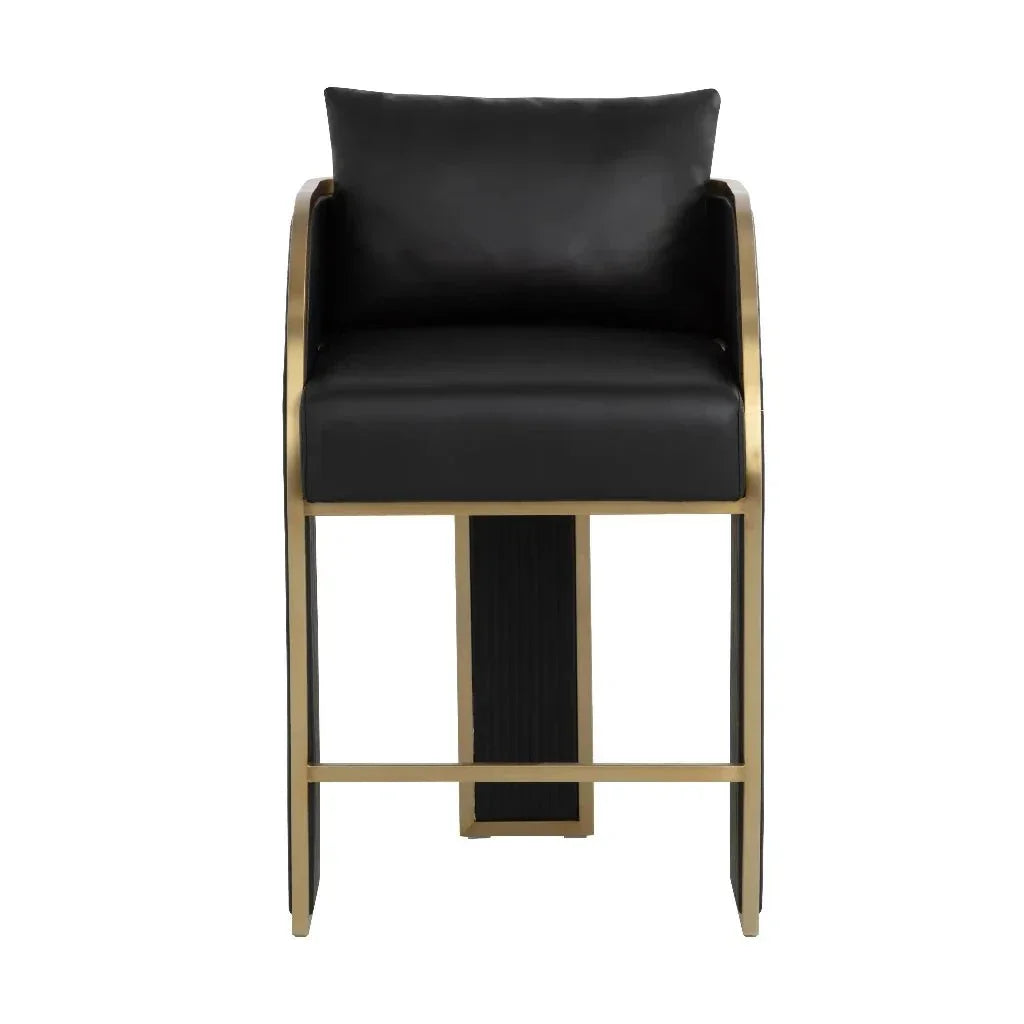 Baz Leather Counter Stool - LOOMLAN - SUNPAN - Counter Stools