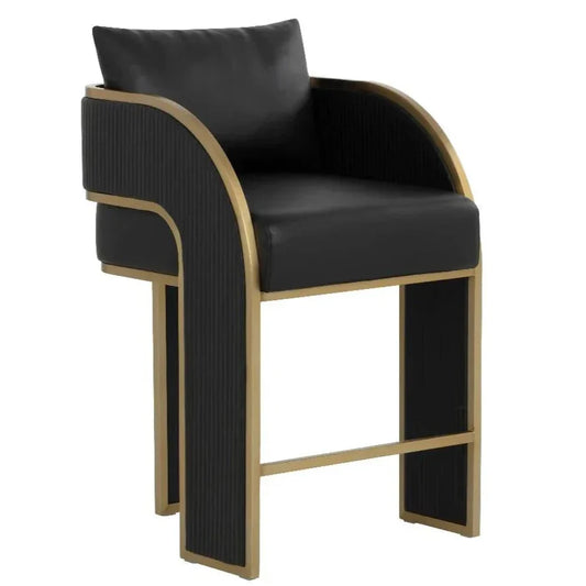 Baz Leather Counter Stool - LOOMLAN - SUNPAN - Counter Stools