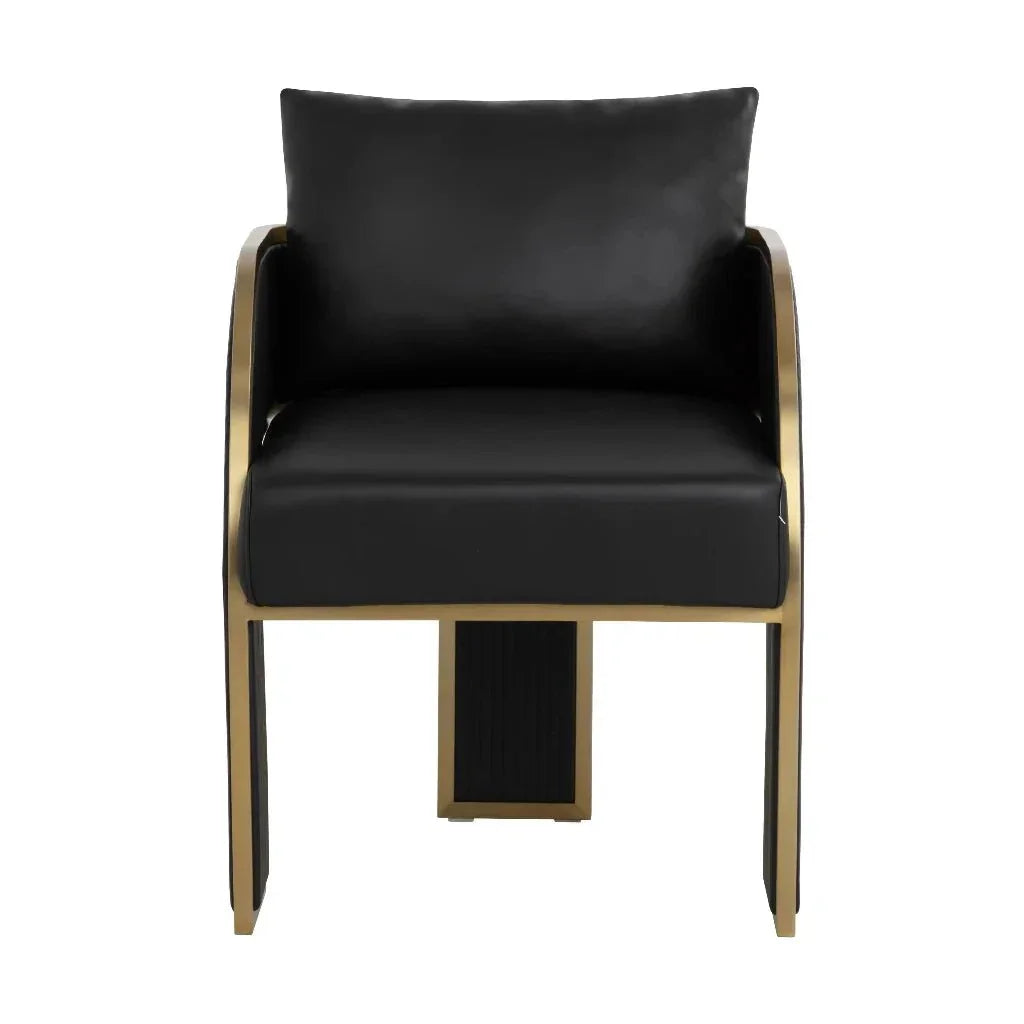 Baz Leather Dining Armchair - LOOMLAN - SUNPAN - Dining Chairs