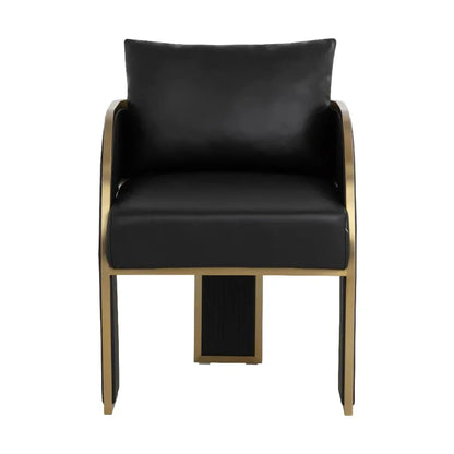 Baz Leather Dining Armchair - LOOMLAN - SUNPAN - Dining Chairs