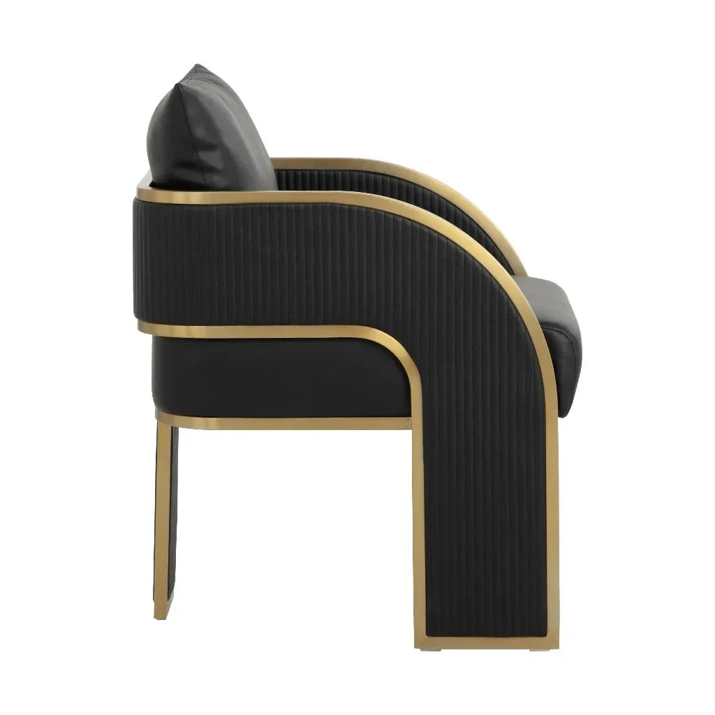 Baz Leather Dining Armchair - LOOMLAN - SUNPAN - Dining Chairs