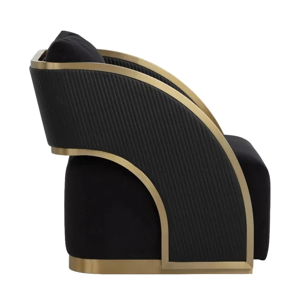 Baz Performance Fabric Swivel Lounge Chair-Lounge Chairs-SUNPAN-LOOMLAN