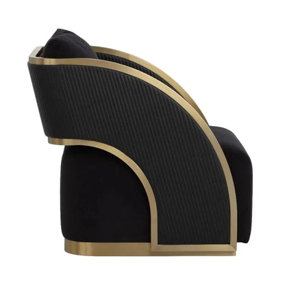 Baz Performance Fabric Swivel Lounge Chair-Lounge Chairs-SUNPAN-LOOMLAN