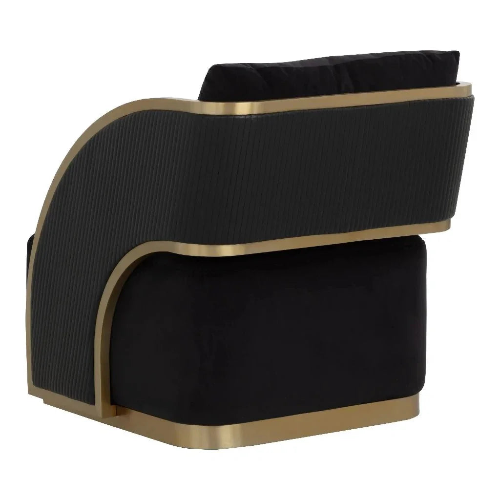 Baz Performance Fabric Swivel Lounge Chair-Lounge Chairs-SUNPAN-LOOMLAN