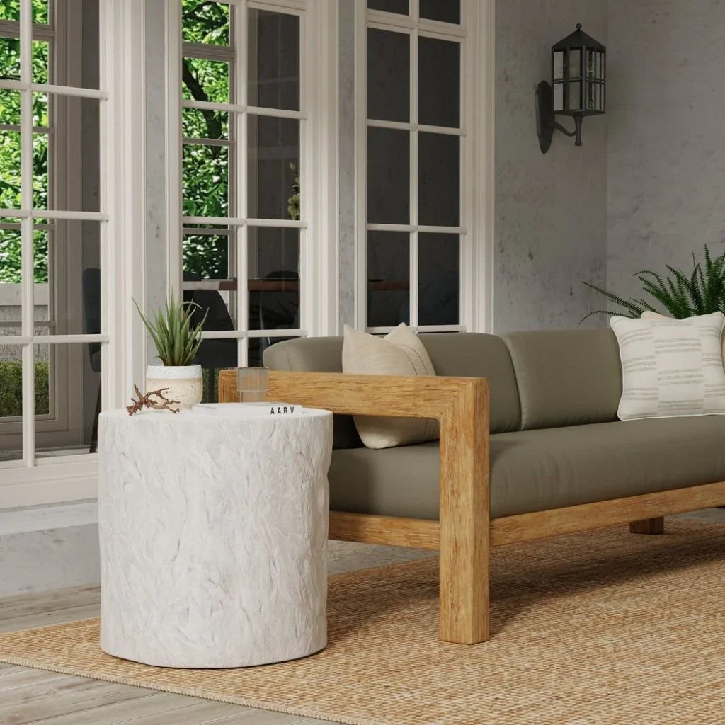 Bazaar Concrete Outdoor End Table - LOOMLAN - Sunset West - Outdoor Side Tables
