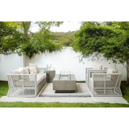 Bazaar Concrete Outdoor Fire Table-Outdoor Fire Tables-Sunset West-LOOMLAN