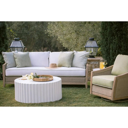 Bazaar Fluted Athena Outdoor Coffee Table-Outdoor Coffee Tables-Sunset West-LOOMLAN