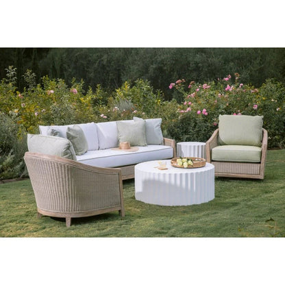 Bazaar Fluted Athena Outdoor Coffee Table-Outdoor Coffee Tables-Sunset West-LOOMLAN