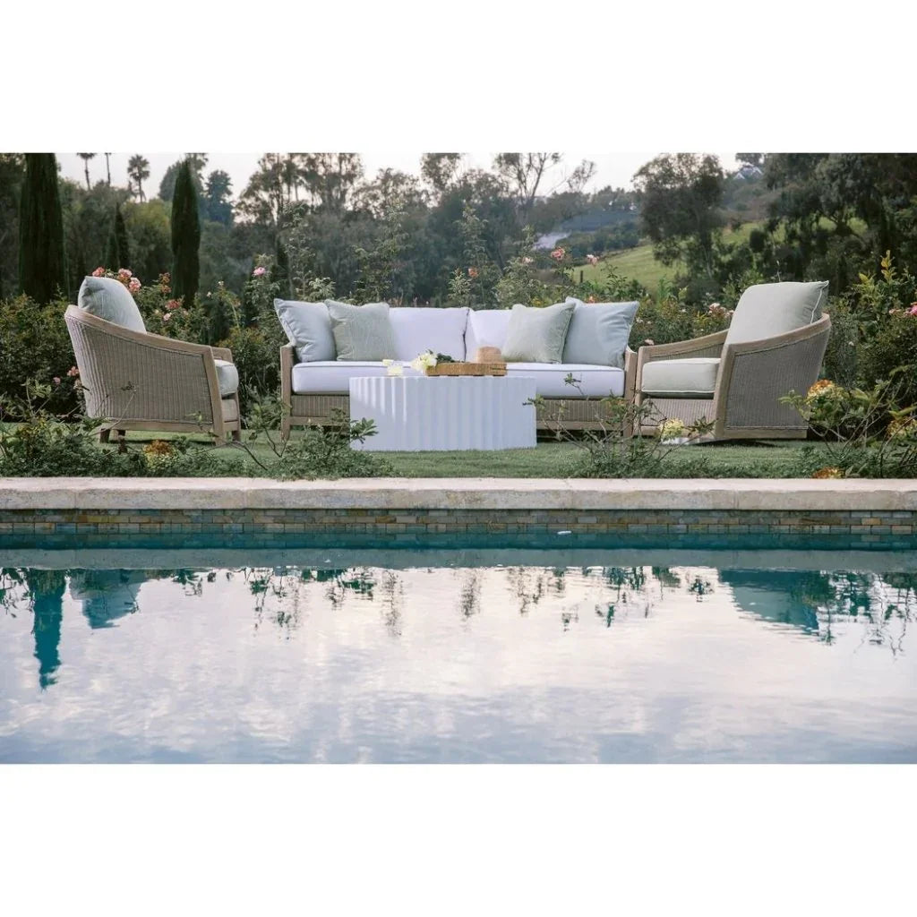 Bazaar Fluted Athena Outdoor Coffee Table-Outdoor Coffee Tables-Sunset West-LOOMLAN