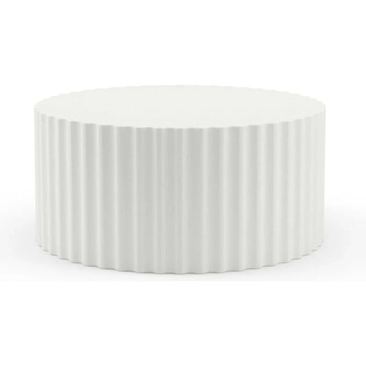 Bazaar Fluted Athena Outdoor Coffee Table-Outdoor Coffee Tables-Sunset West-LOOMLAN