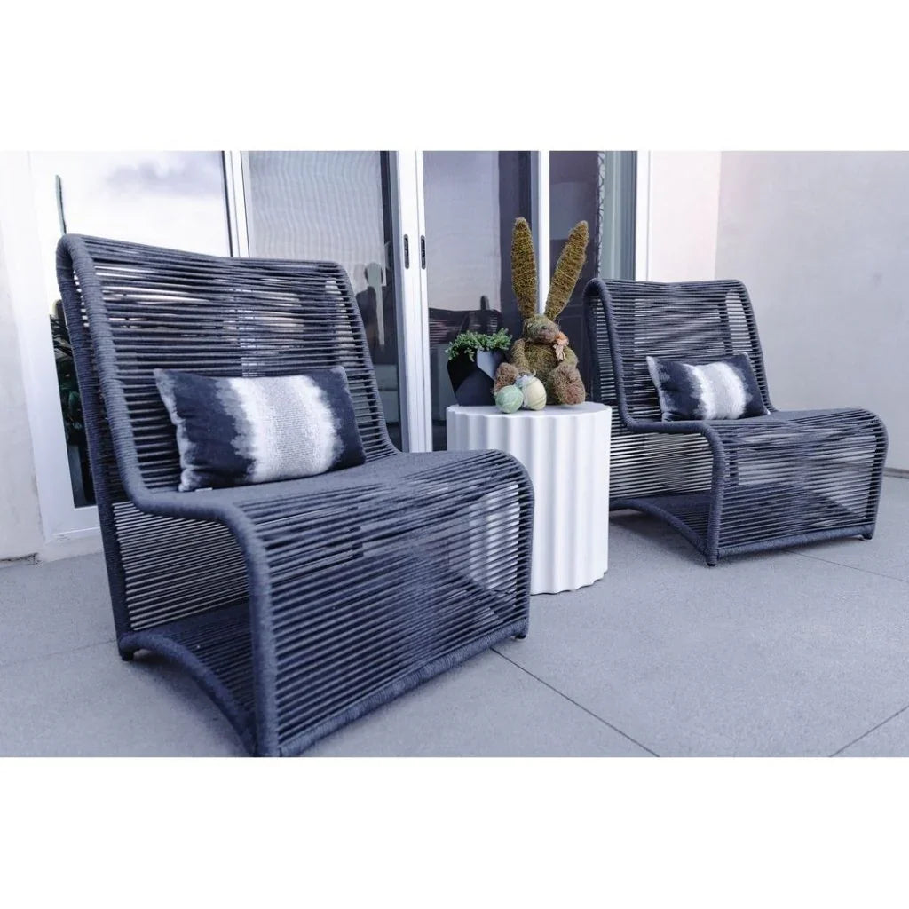 Bazaar Marino Armless Outdoor Club Chair-Outdoor Accent Chairs-Sunset West-LOOMLAN