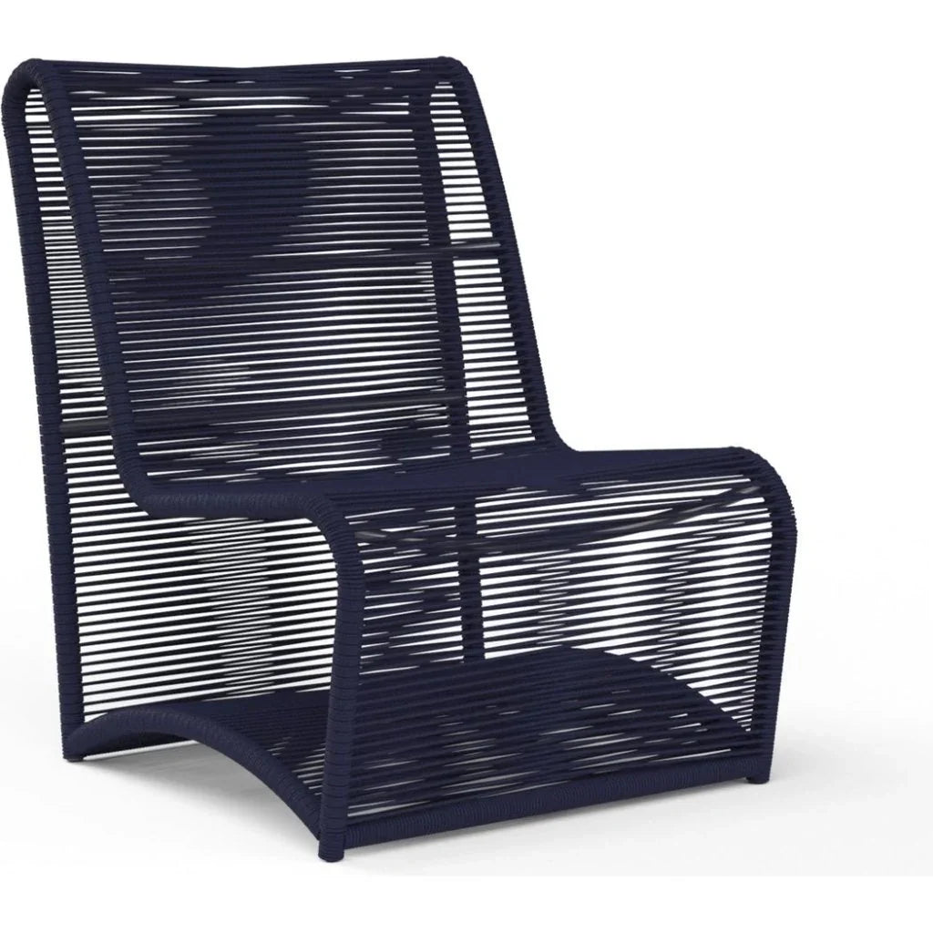 Bazaar Marino Armless Outdoor Club Chair-Outdoor Accent Chairs-Sunset West-LOOMLAN