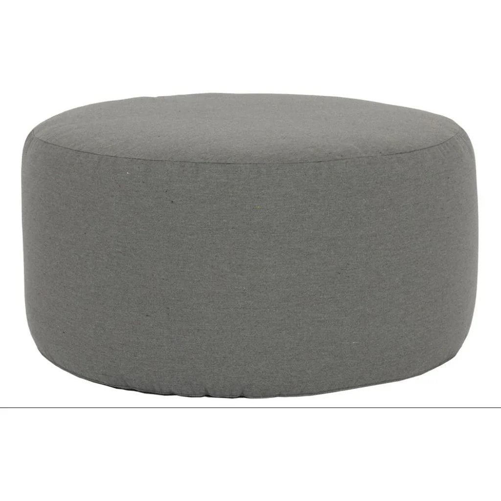 Bazaar Sunbrella Round Outdoor Ottoman-Outdoor Ottomans-Sunset West-36" Dia-LOOMLAN