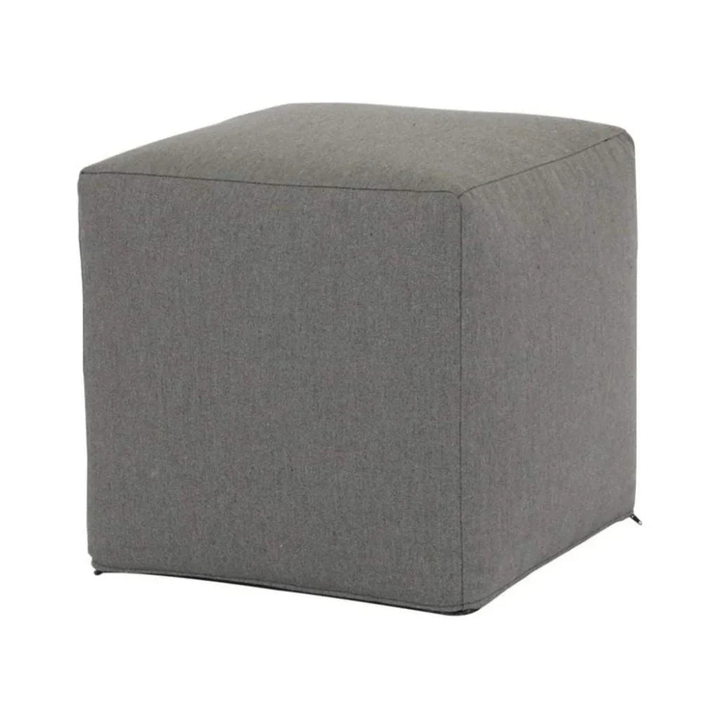 Bazaar Sunbrella Weatherproof Outdoor Pouf - LOOMLAN - Sunset West - Poufs and Stools