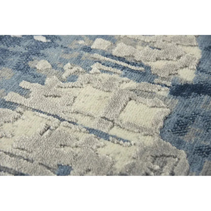 Baze Abstract Blue Large Area Rugs For Living Room - LOOMLAN - LOOMLAN - Area Rugs