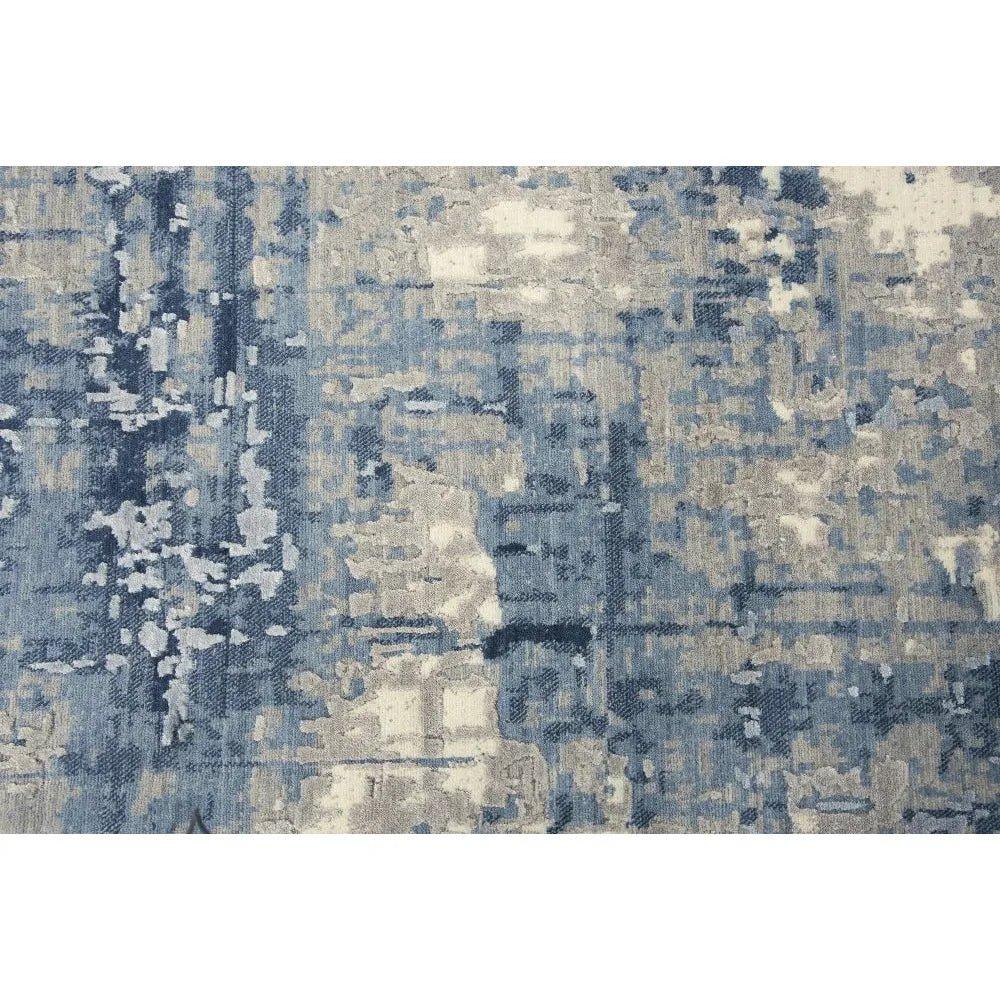 Baze Abstract Blue Large Area Rugs For Living Room - LOOMLAN - LOOMLAN - Area Rugs