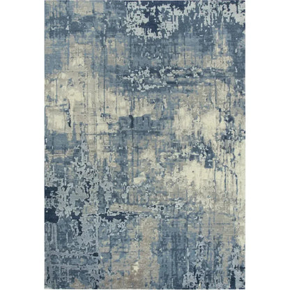 Baze Abstract Blue Large Area Rugs For Living Room - LOOMLAN - LOOMLAN - Area Rugs