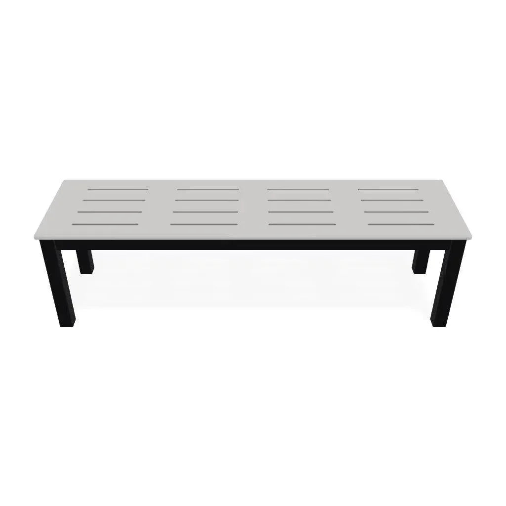 Bazza Durable Aluminum d Flat Armless Bench-Outdoor Benches-Telescope-LOOMLAN