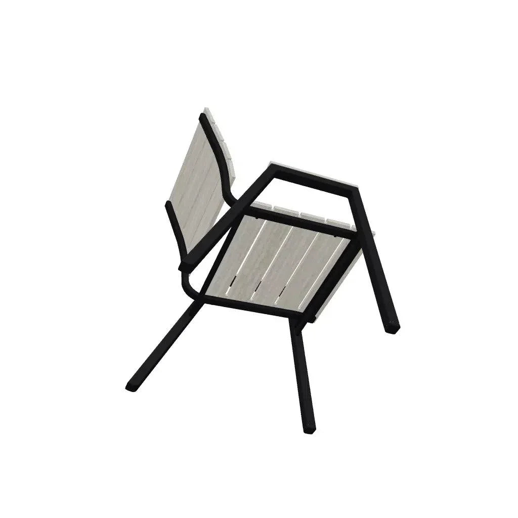 Bazza MGP Aluminum Stacking Bistro Chair-Outdoor Accent Chairs-Telescope-LOOMLAN