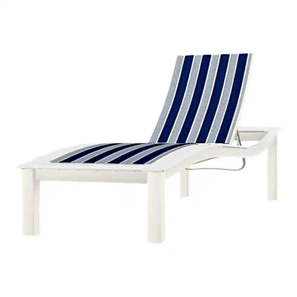Bazza Lounge Chaise with Polymer Accent-Outdoor Chaises-Telescope-LOOMLAN