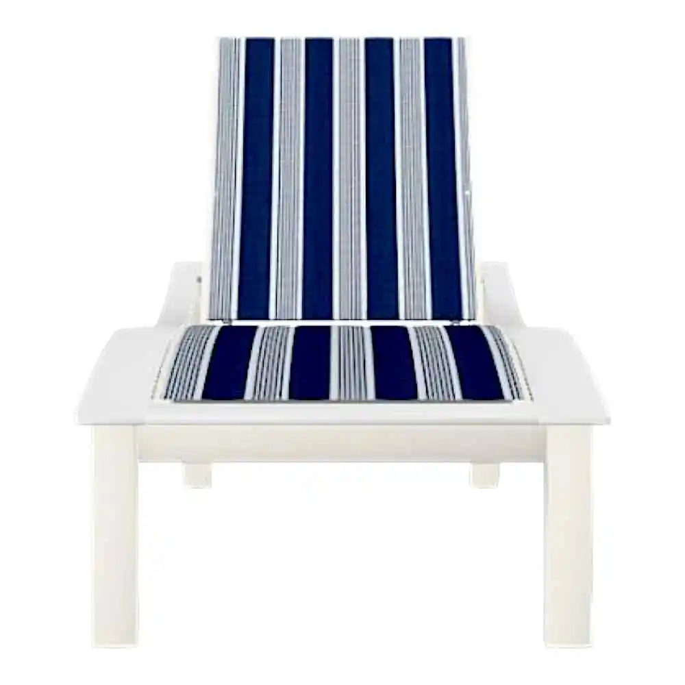 Bazza Lounge Chaise with Polymer Accent-Outdoor Chaises-Telescope-LOOMLAN