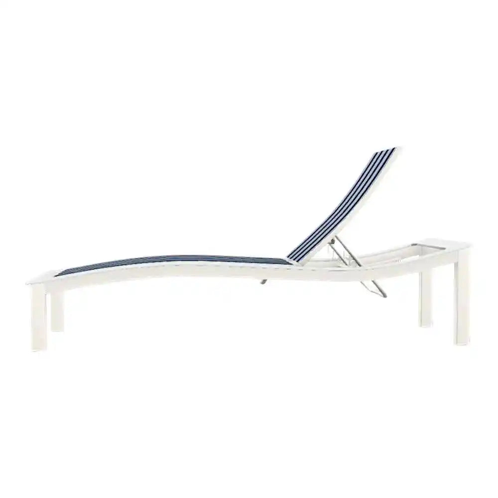 Bazza Lounge Chaise with Polymer Accent-Outdoor Chaises-Telescope-LOOMLAN