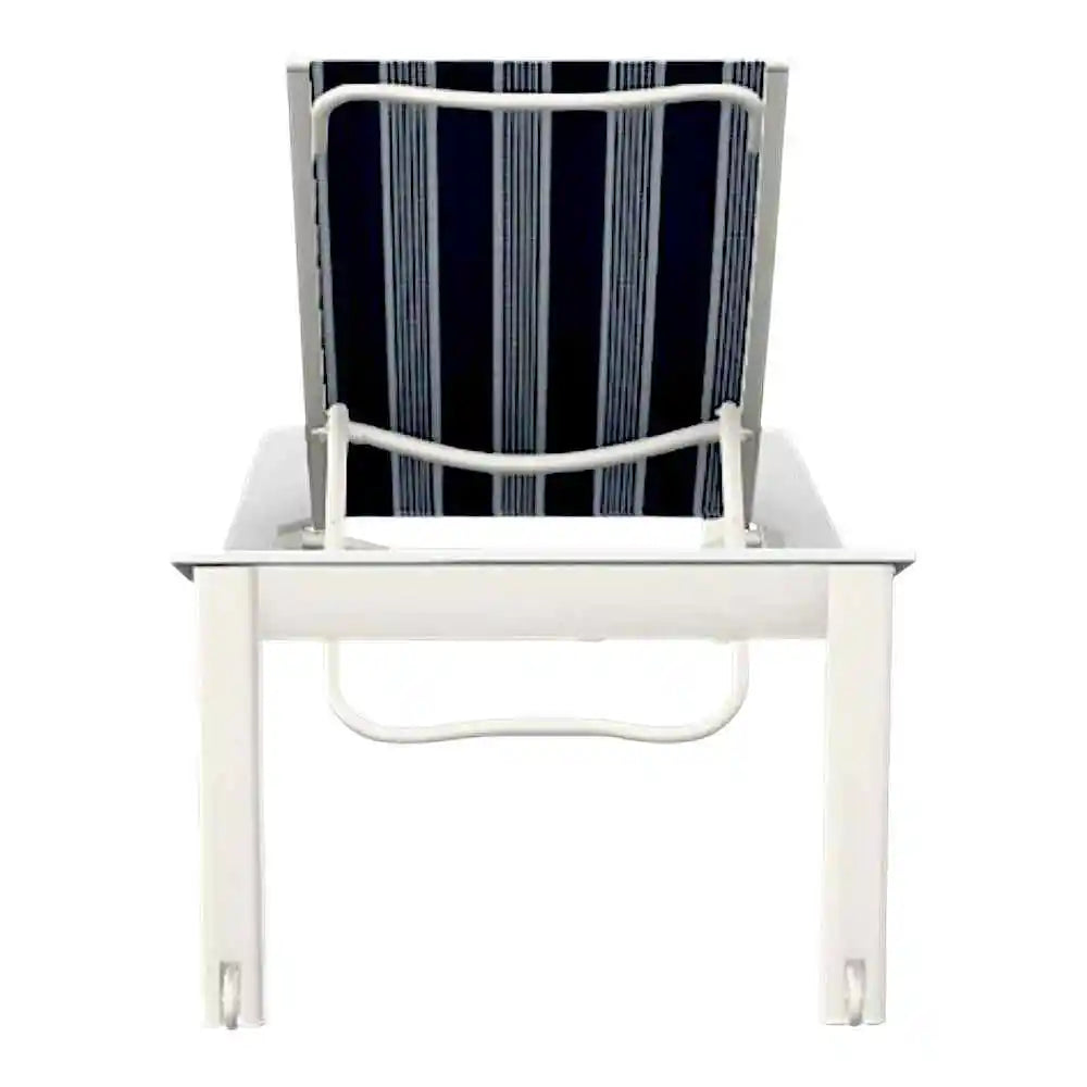 Bazza Lounge Chaise with Polymer Accent-Outdoor Chaises-Telescope-LOOMLAN