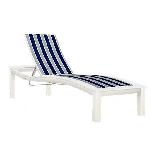 Bazza Lounge Chaise with Polymer Accent-Outdoor Chaises-Telescope-LOOMLAN