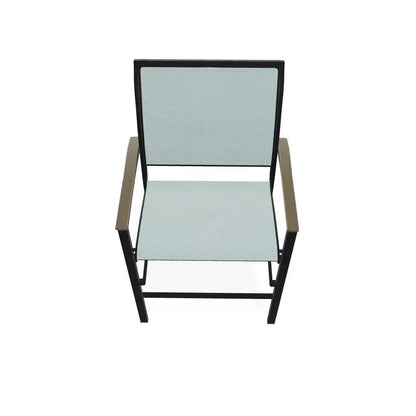 Bazza Stacking Balcony Height MGP Armed Cafe Chair-Outdoor Accent Chairs-Telescope-LOOMLAN