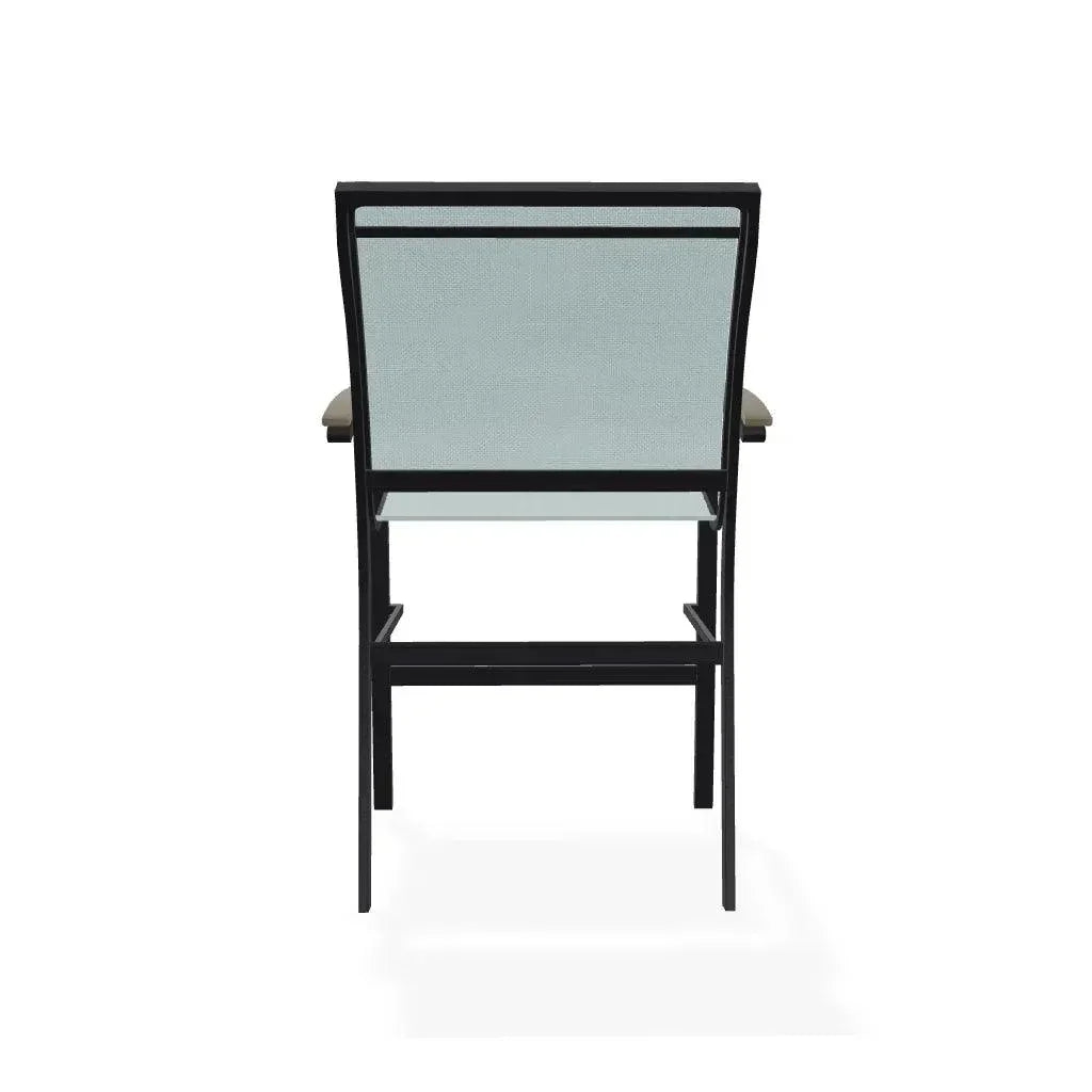 Bazza Stacking Balcony Height MGP Armed Cafe Chair-Outdoor Accent Chairs-Telescope-LOOMLAN