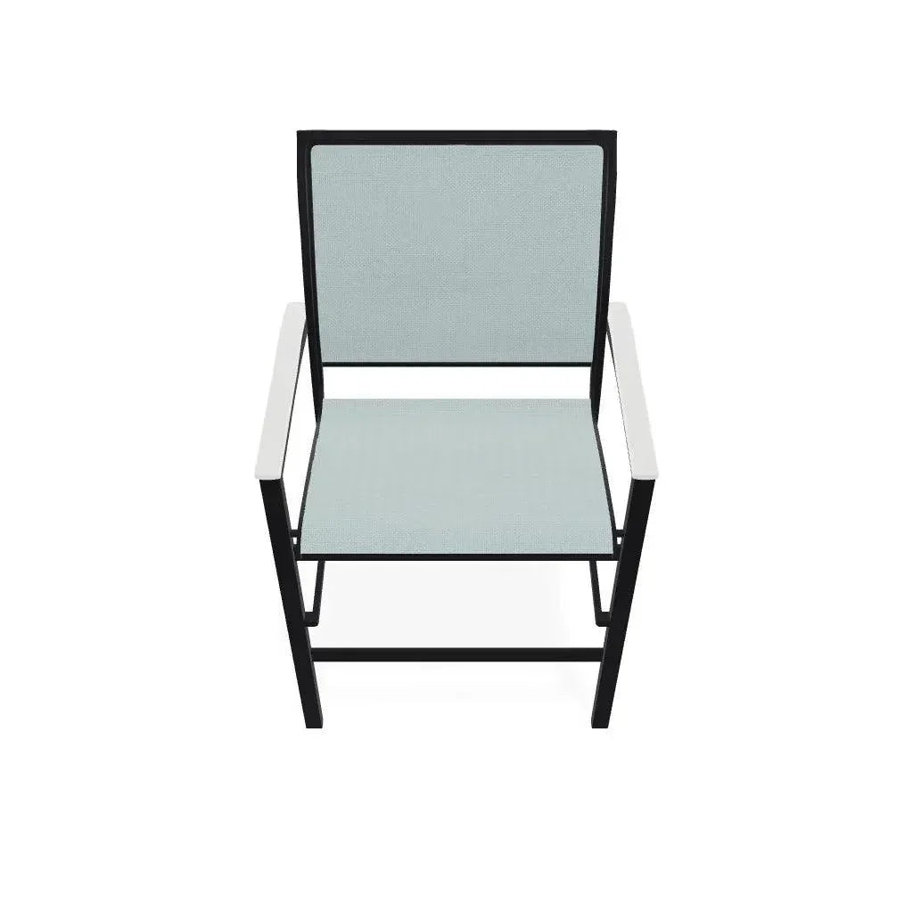 Bazza Stacking Balcony Height MGP Armed Cafe Chair-Outdoor Accent Chairs-Telescope-LOOMLAN