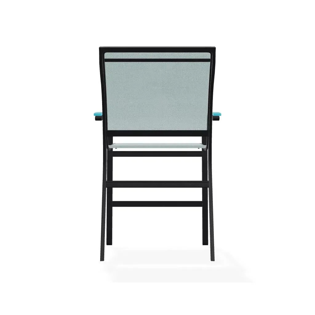 Bazza Stacking Balcony Height MGP Armed Cafe Chair-Outdoor Accent Chairs-Telescope-LOOMLAN