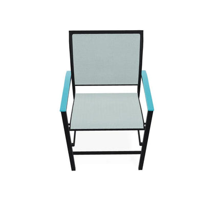 Bazza Stacking Balcony Height MGP Armed Cafe Chair-Outdoor Accent Chairs-Telescope-LOOMLAN
