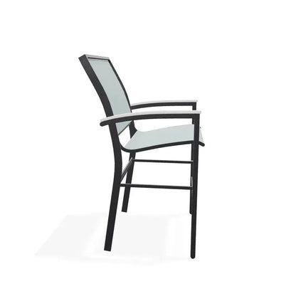 Bazza Stacking Balcony Height MGP Armed Cafe Chair-Outdoor Accent Chairs-Telescope-LOOMLAN