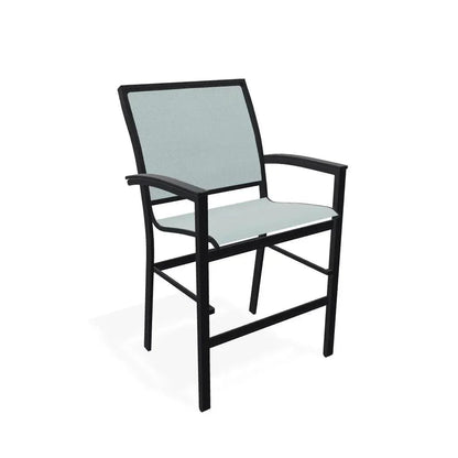 Bazza Stacking Balcony Height MGP Armed Cafe Chair-Outdoor Accent Chairs-Telescope-LOOMLAN