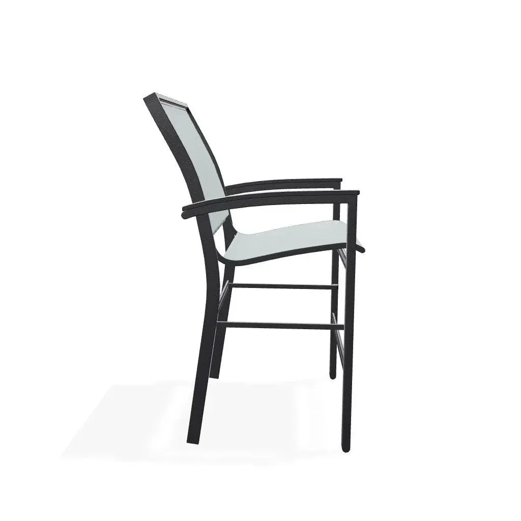 Bazza Stacking Balcony Height MGP Armed Cafe Chair-Outdoor Accent Chairs-Telescope-LOOMLAN