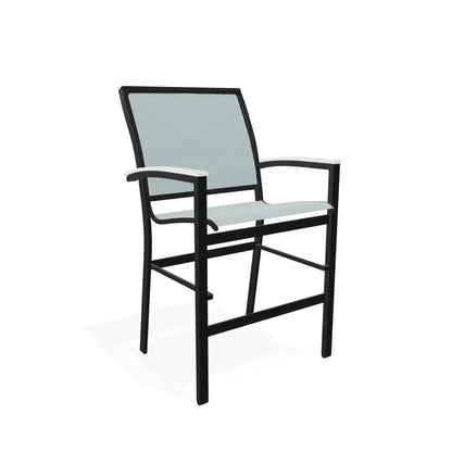 Bazza Stacking Balcony Height MGP Armed Cafe Chair-Outdoor Accent Chairs-Telescope-LOOMLAN