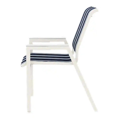 Bazza Stacking Bistro Chair MGP Arm Accents-Outdoor Accent Chairs-Telescope-LOOMLAN